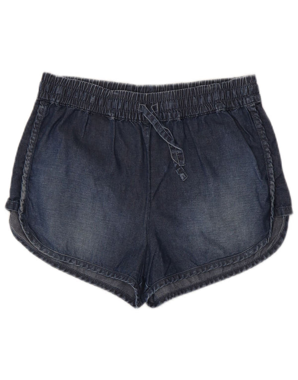 Pantaloncini di jeans da donna Benetton XS W25 cotone blu navy