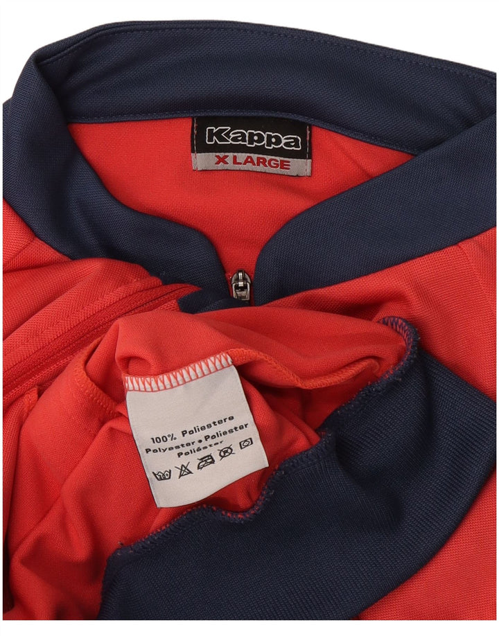 Giacca da tuta da ragazzo Kappa 13-14 anni XL Poliestere color block rosso