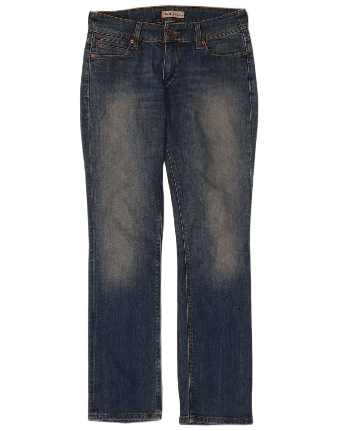 Jeans dritti Levi's 470 da donna W32 L33 in cotone blu