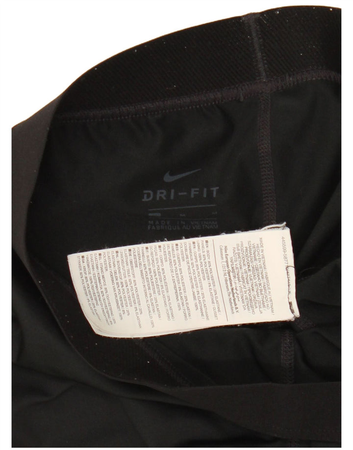 Leggings grafici NIKE Dri Fit da donna, poliestere nero medio