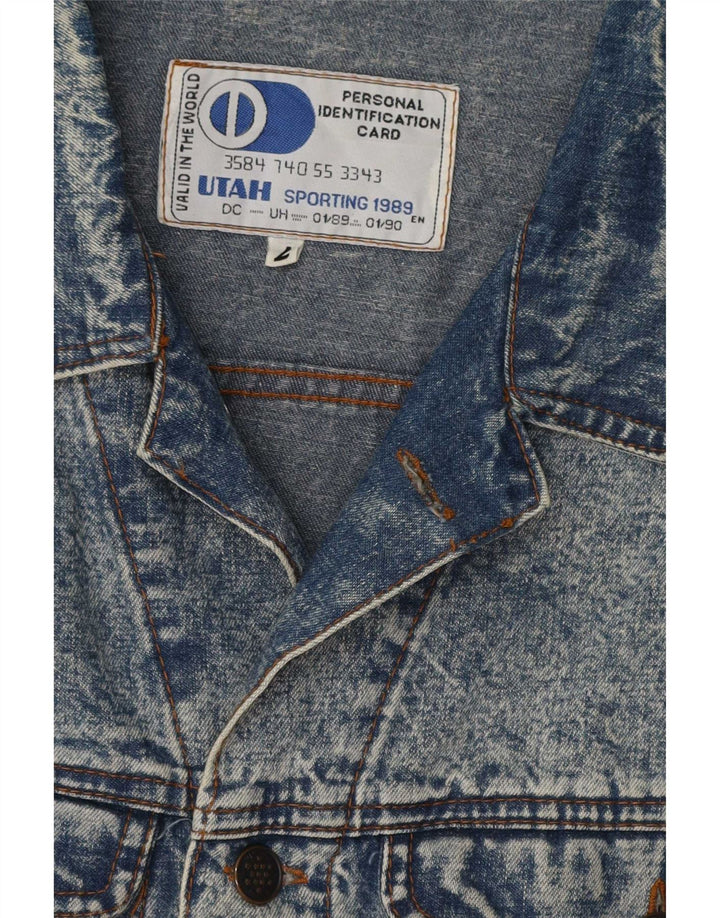 Giacca di jeans vintage da uomo UK 38 blu medio