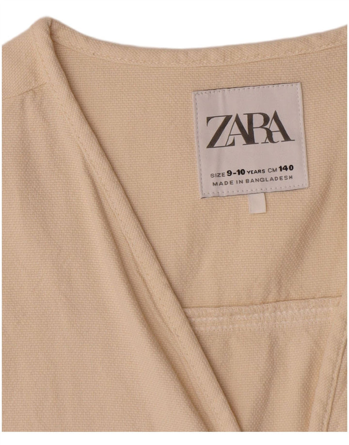 Gilet utility Zara per ragazzi 9-10 anni in cotone beige
