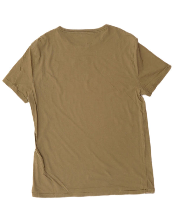 Polo Ralph Lauren T-shirt slim fit personalizzata da uomo Top grande in cotone kaki