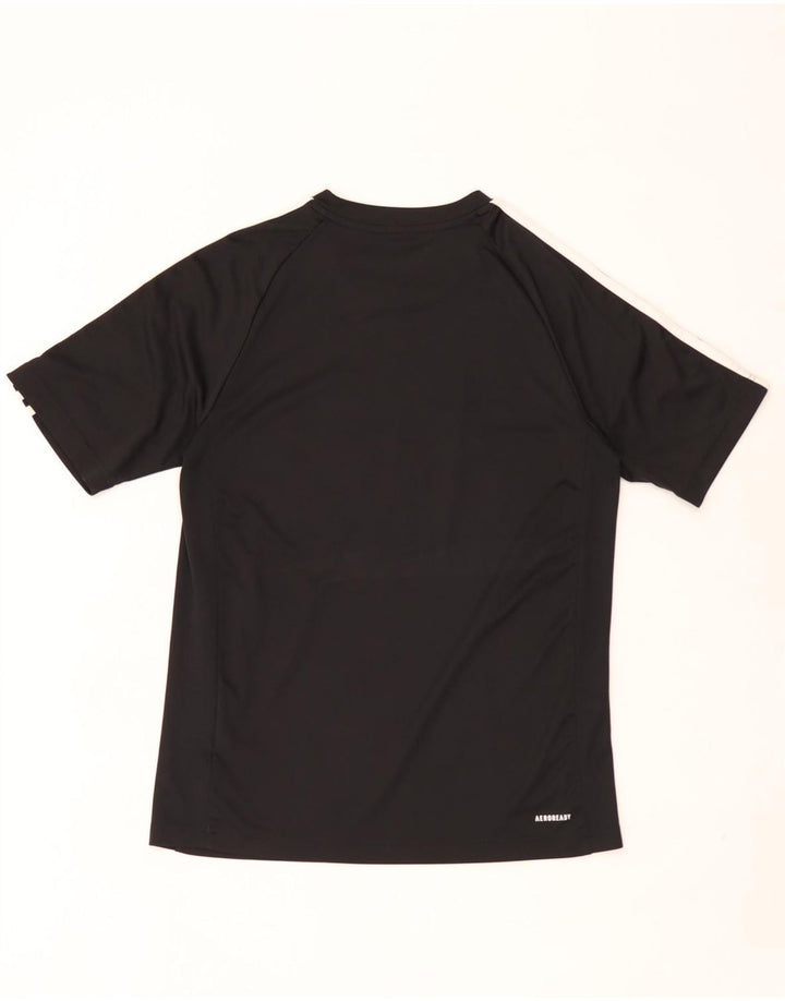 T-shirt grafica Adidas Aeroready da uomo, piccola, in poliestere nero