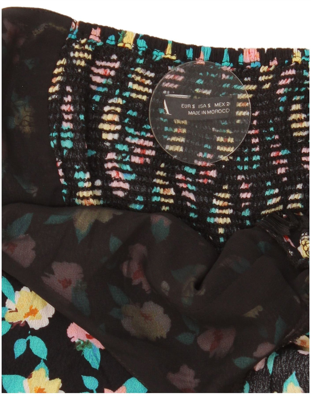 Tutina corta da donna Zara UK 8 piccola nera floreale