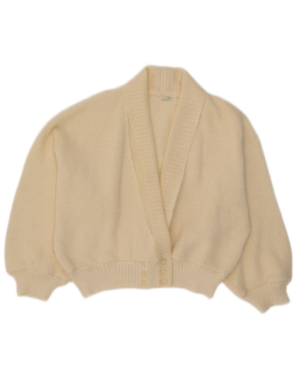 Maglione cardigan oversize da donna Creation IT 40 piccolo acrilico bianco sporco