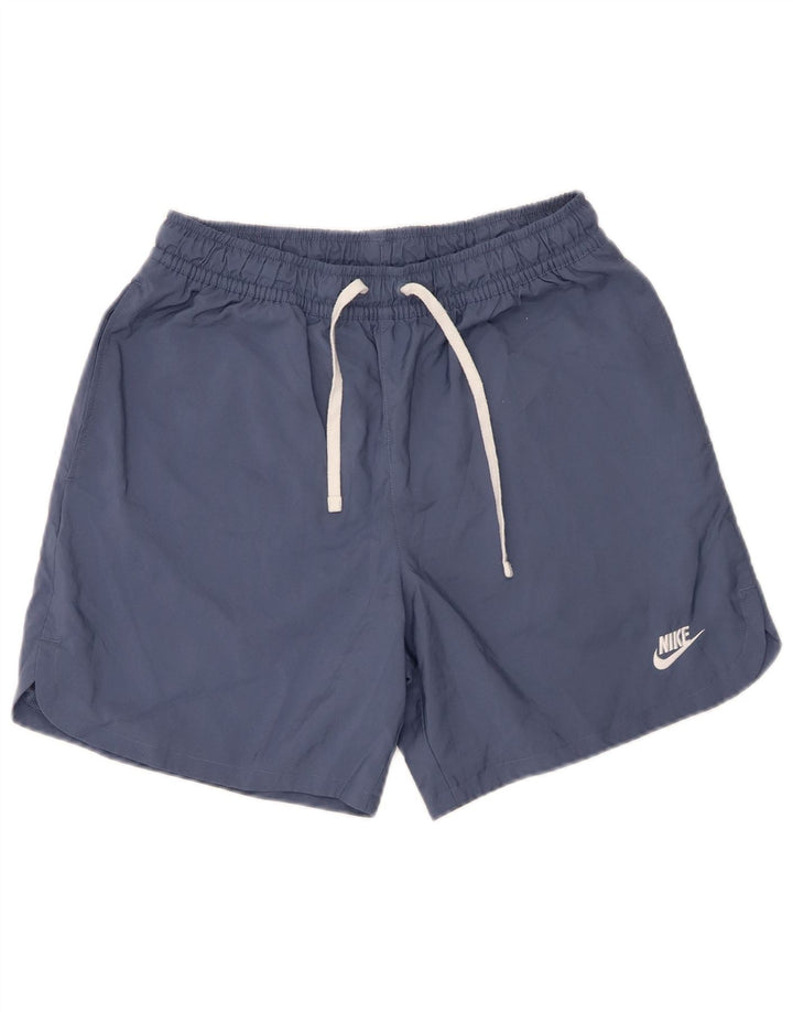 Pantaloncini da bagno Nike da uomo in poliestere blu medio