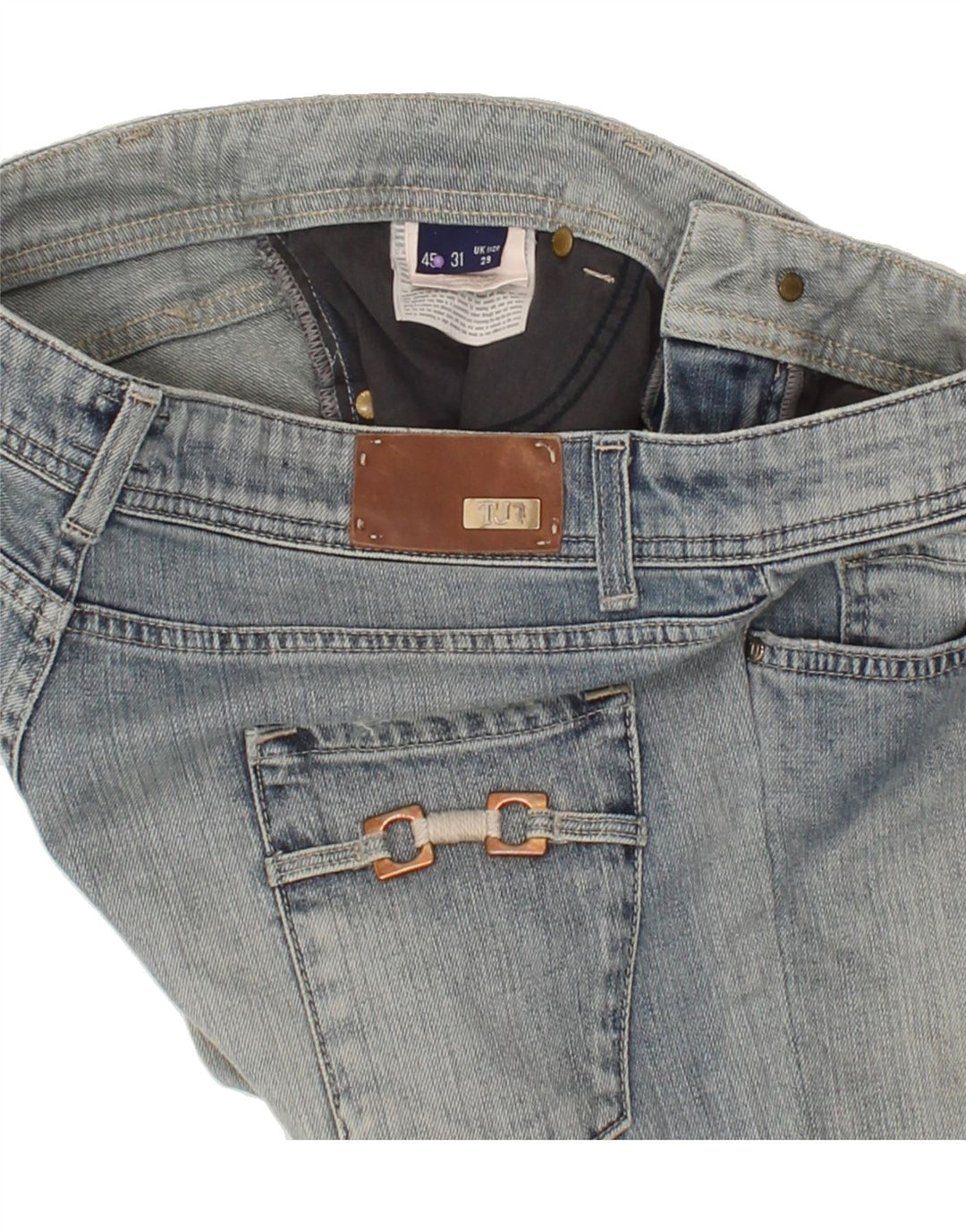 TRUSSARDI Womens Slim Jeans W32 L33 Blue Cotton Vintage Trussardi and Second-Hand Trussardi from Messina Hembry 