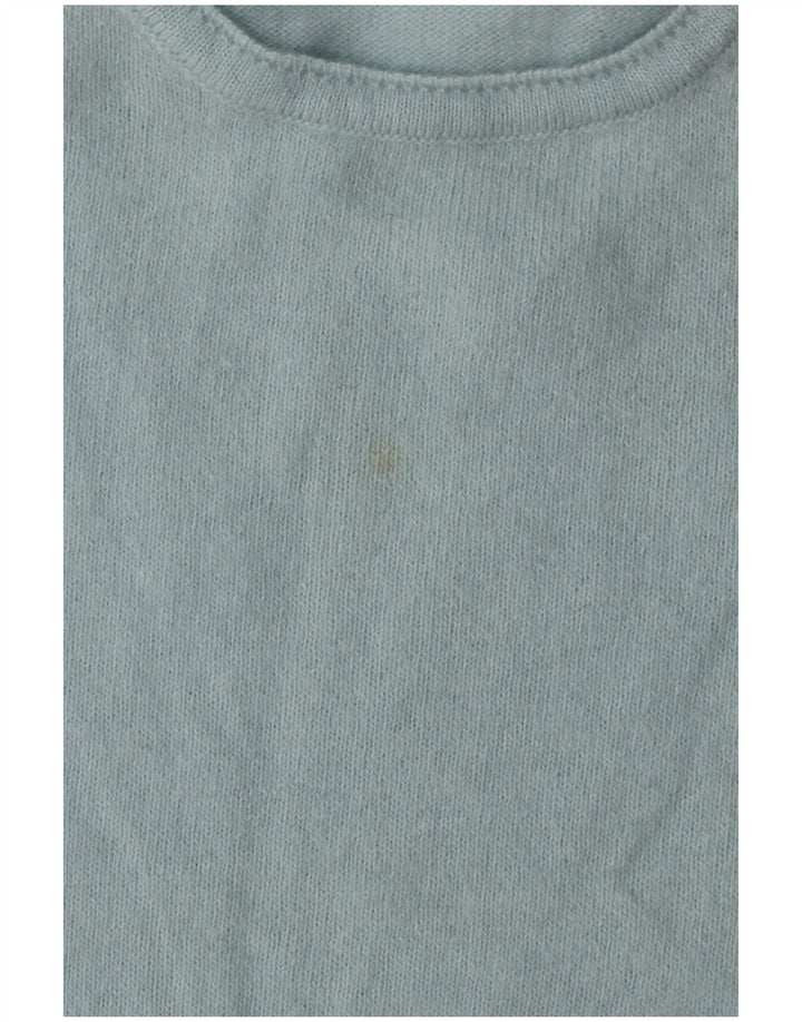 BENETTON Maglione girocollo da donna UK 14 Medio Turchese