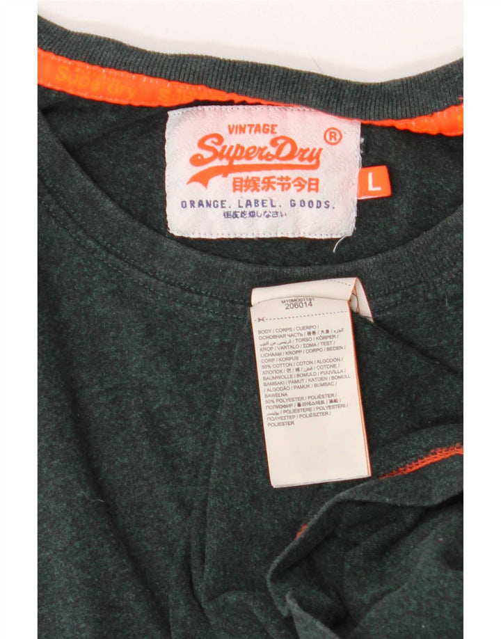 T-shirt da uomo Superdry Top grande in cotone verde