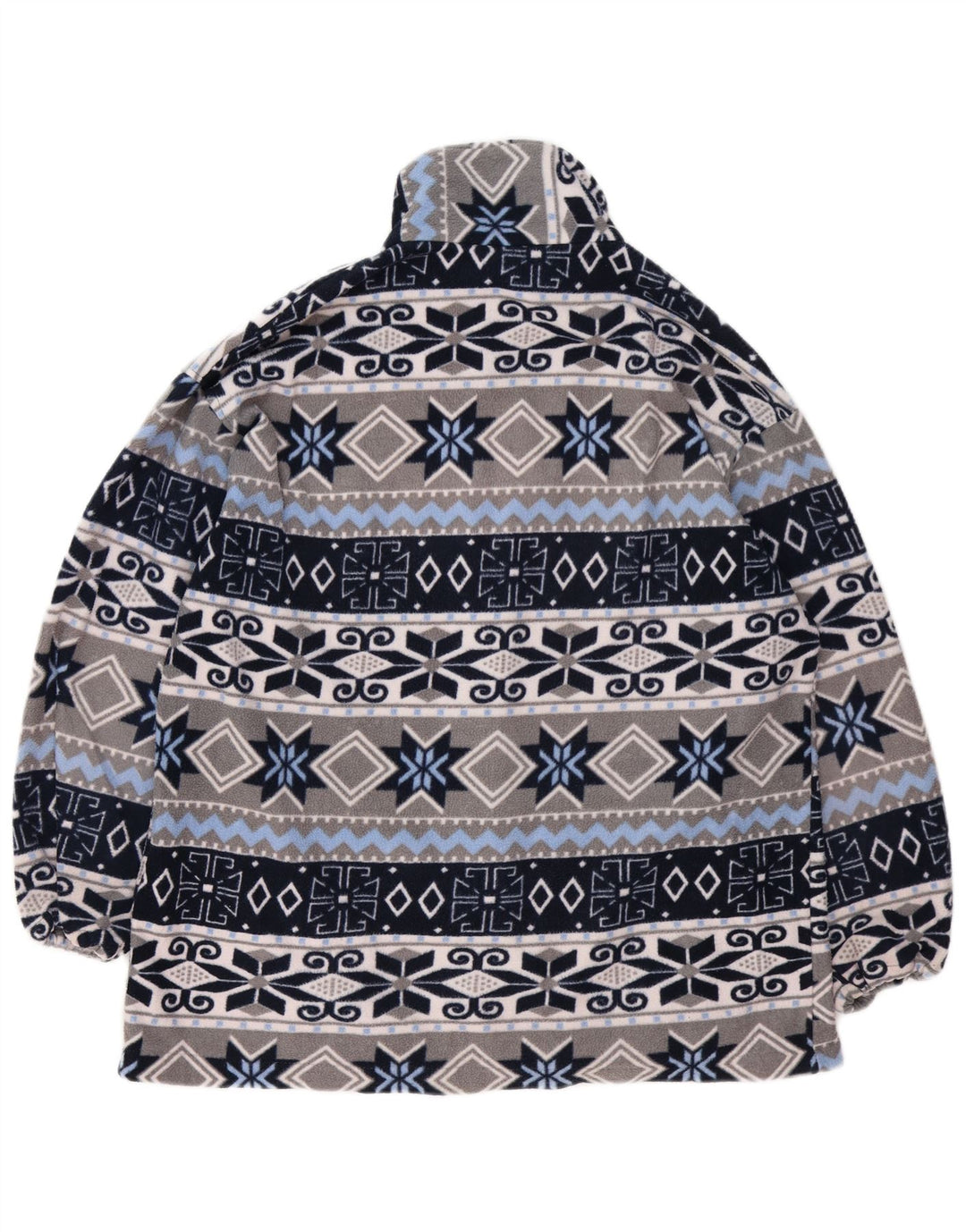 Giacca in pile da uomo VINTAGE UK 40 Large Grey Fair Isle