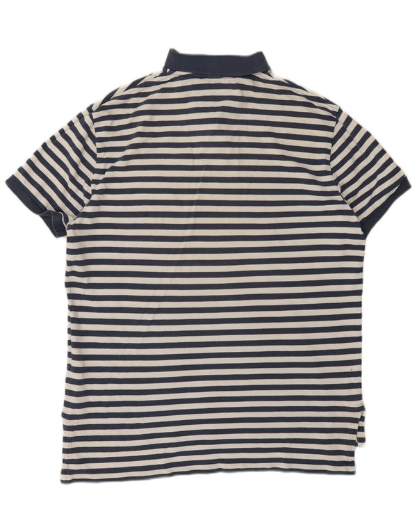 Polo Ralph Lauren Camicia da uomo su misura di grandi dimensioni in cotone a righe blu navy