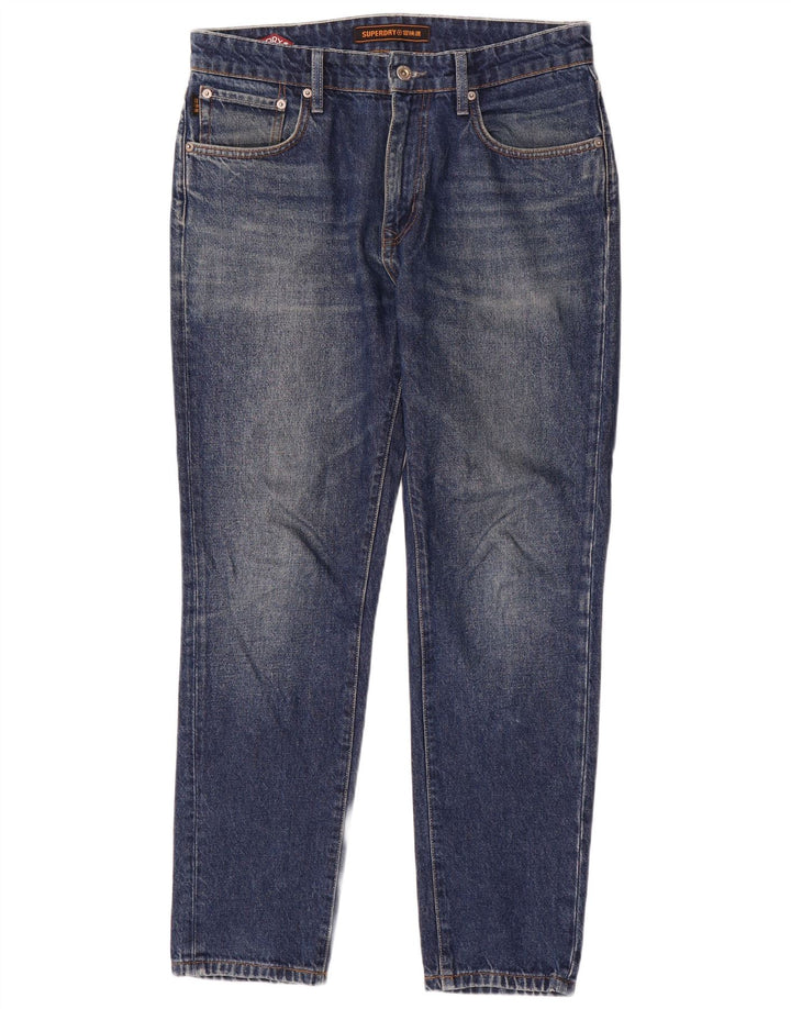 Jeans slim da uomo Superdry W32 L30 cotone blu