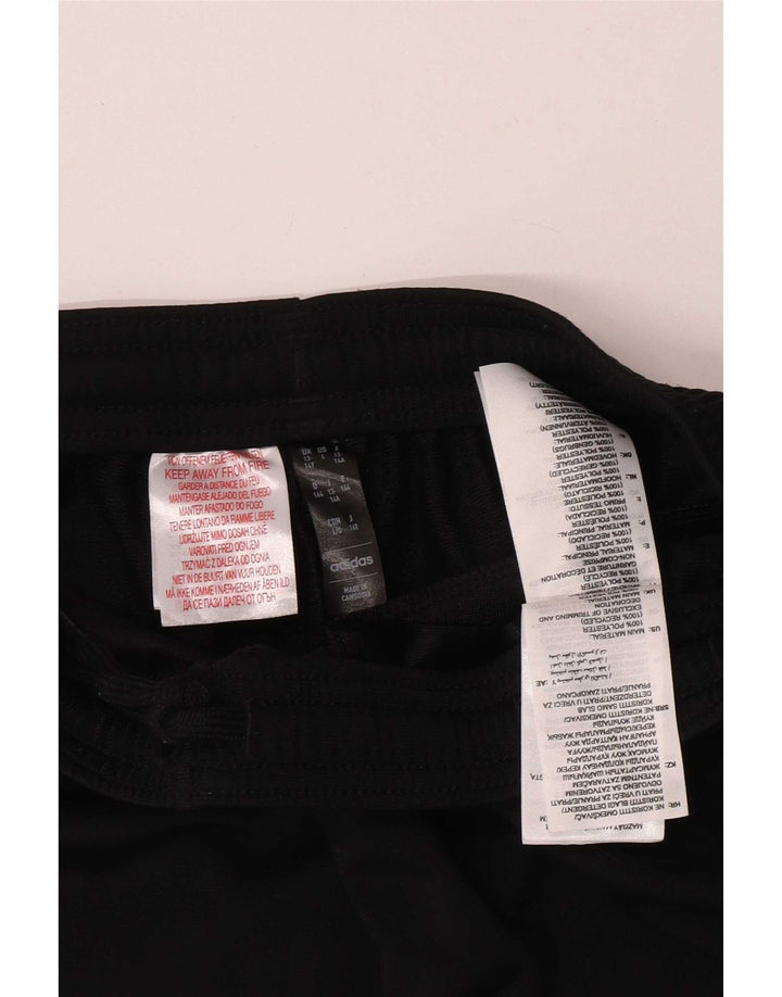 Pantaloni da tuta Adidas da ragazzo slim fit 13-14 anni in poliestere nero