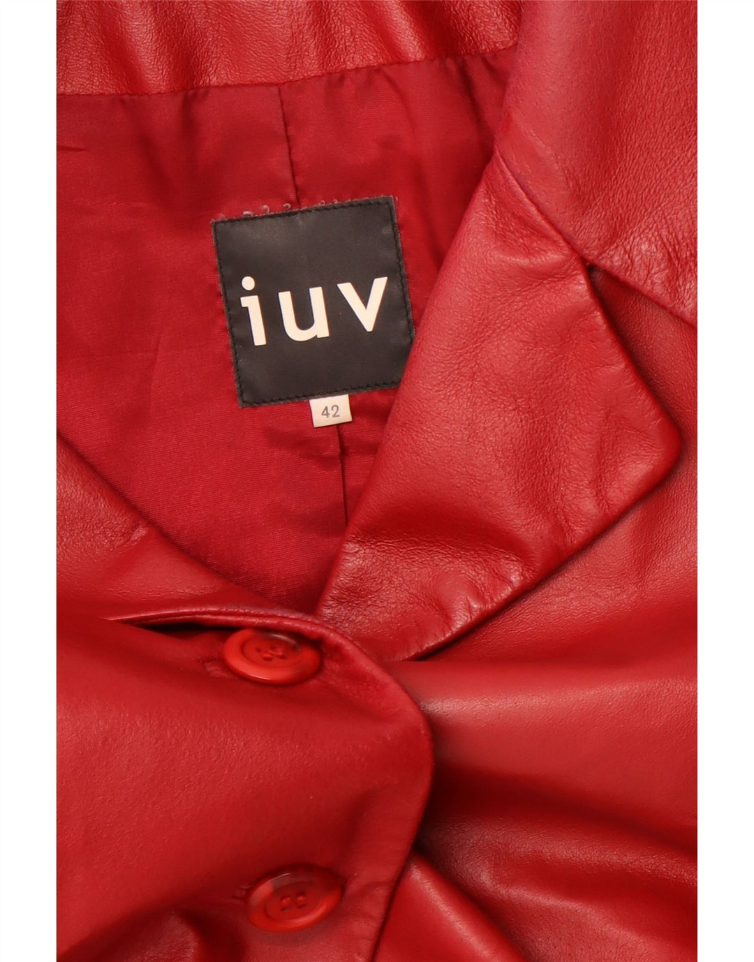 Giacca in Pelle Donna VINTAGE IT 42 Pelle Rossa Media