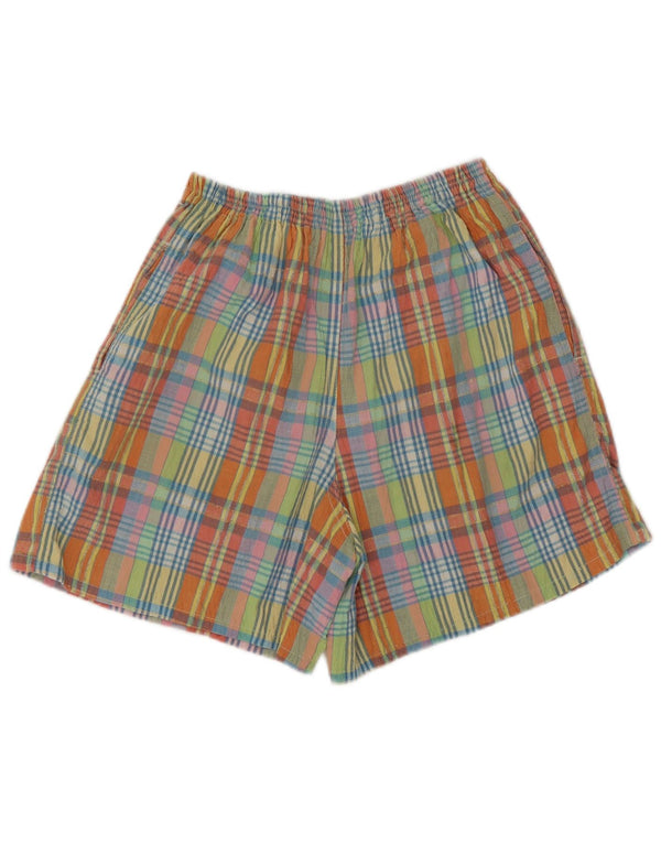 Pantaloncini a vita alta da donna Benetton W28 Check multicolore medio