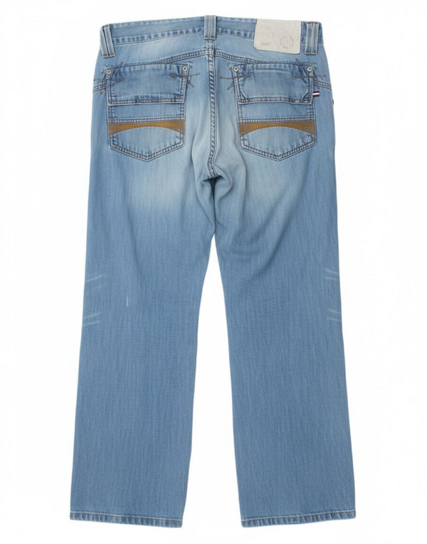 Jeans dritti invecchiati da donna Tommy Hilfiger W32 L30 cotone blu