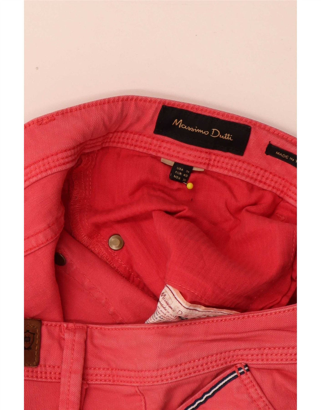 Jeans slim da uomo Massimo Dutti EU 40 medio W31 L30 rosa