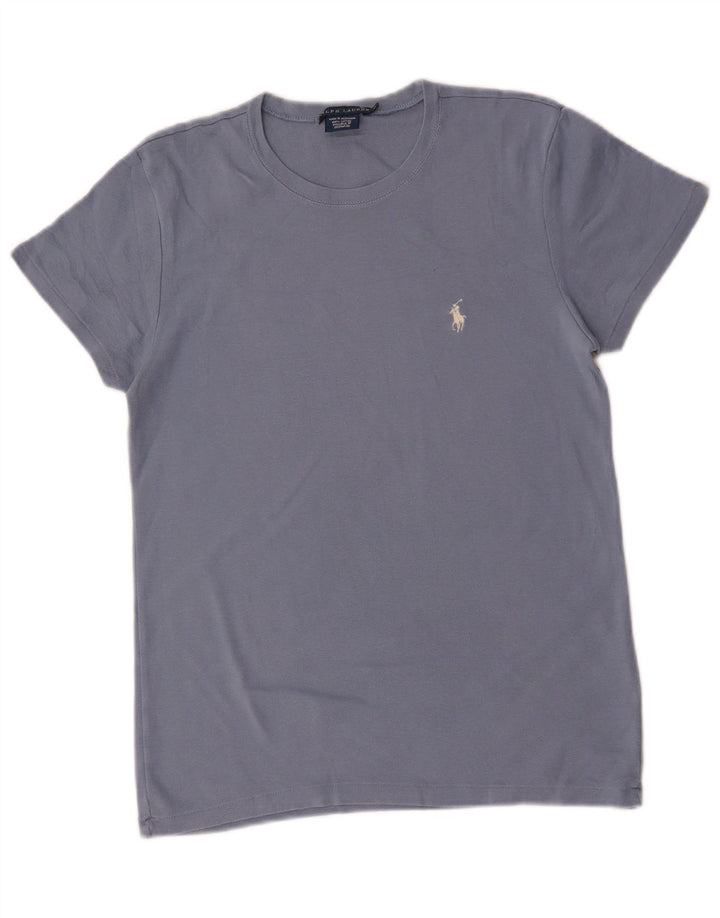 T-shirt da donna RALPH LAUREN Top UK 18 XL cotone blu
