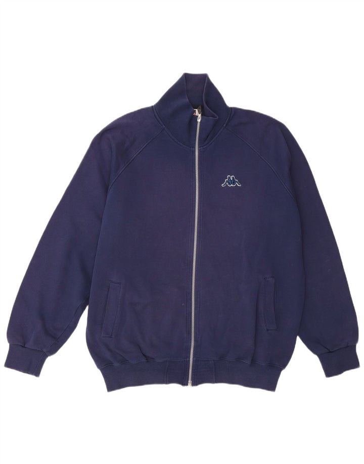 Giacca da tuta da uomo Kappa XL in cotone blu navy