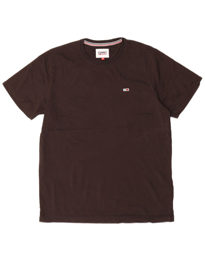 TOMMY HILFIGER T-shirt da uomo Top in cotone nero medio