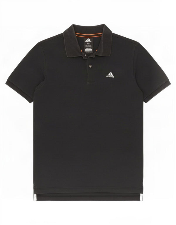 Polo Adidas Clima 365 da uomo piccola in cotone nero