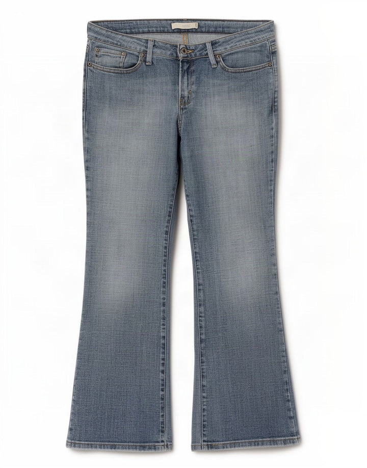 Levi's Donna 545 Jeans Bootcut bassi US 10 Large W34 L30 Cotone blu