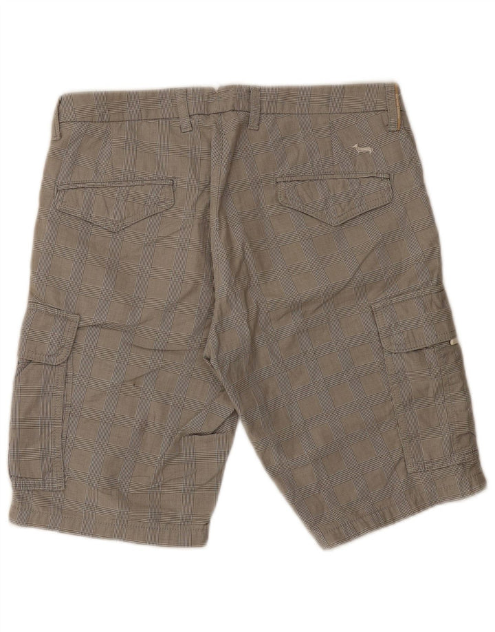 Pantaloncini cargo da uomo Harmont & Blaine IT 48 Medium W30 Cotone a quadri grigi