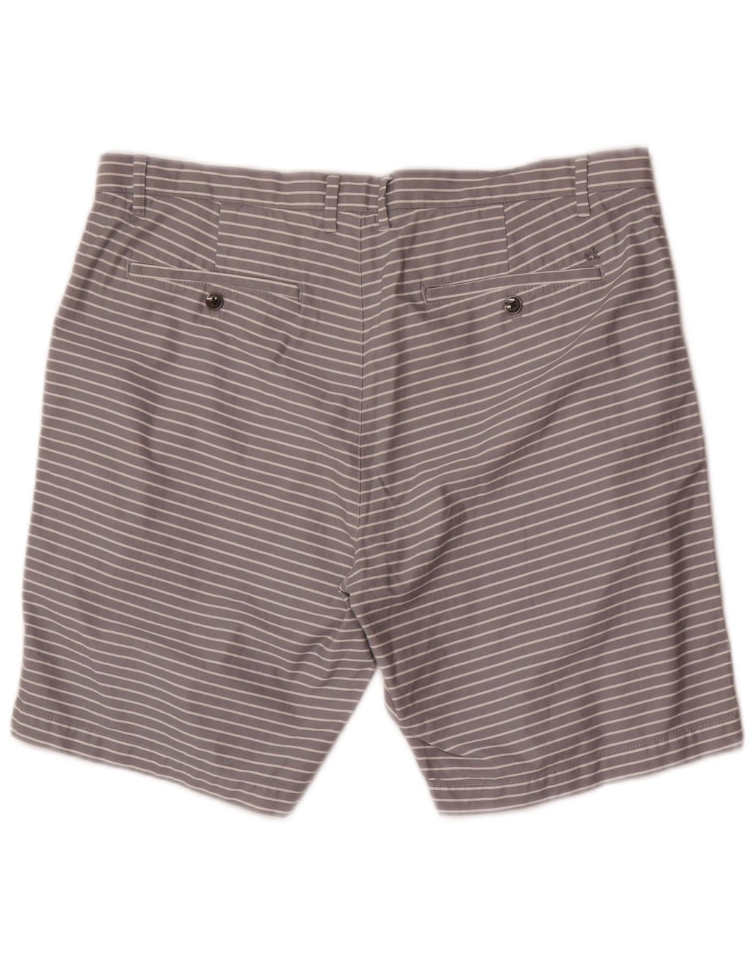 Pantaloncini chino da uomo Calvin Klein W36 grande cotone a righe grigie