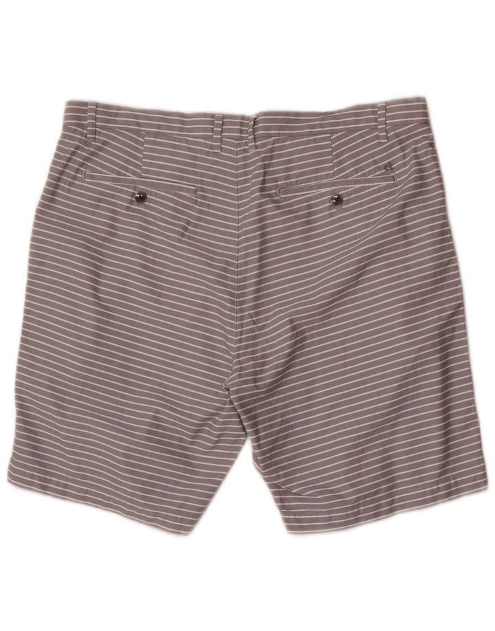 Pantaloncini chino da uomo Calvin Klein W36 grande cotone a righe grigie