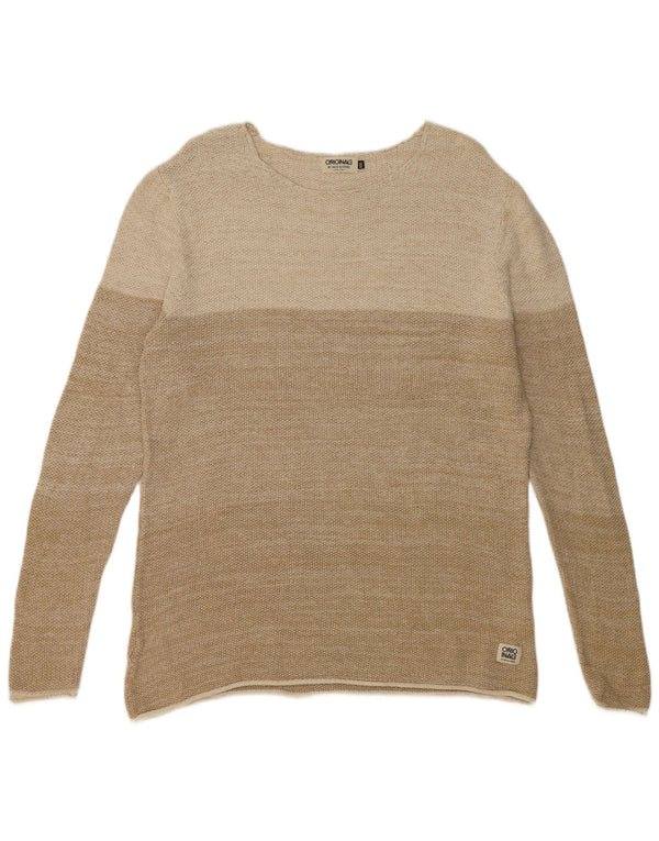 Jack & Jones Maglione da uomo con scollo a barca 2XL Cotone color block beige