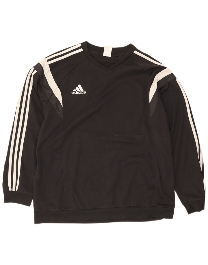Felpa da uomo Adidas Jumper XL Nero Colourblock Poliestere