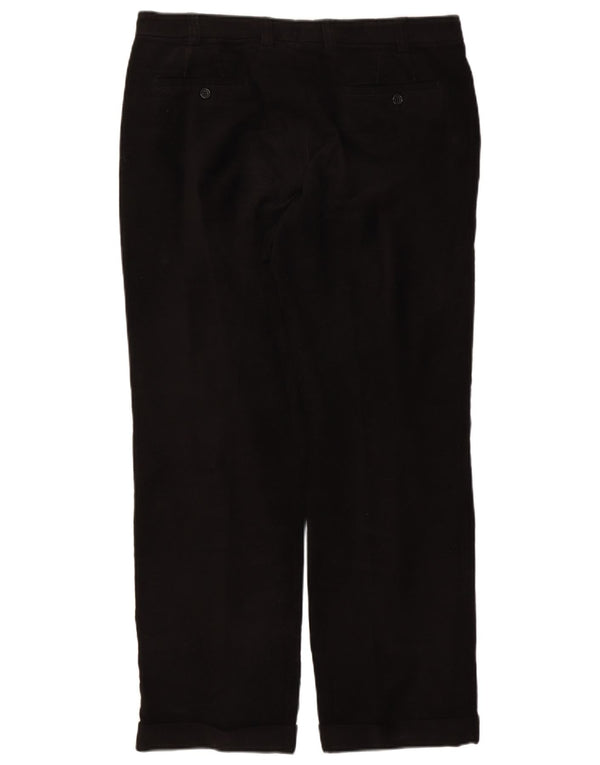 Pantaloni da abito dritti da uomo Massimo Dutti EU 46 XL W36 L31 Cotone nero