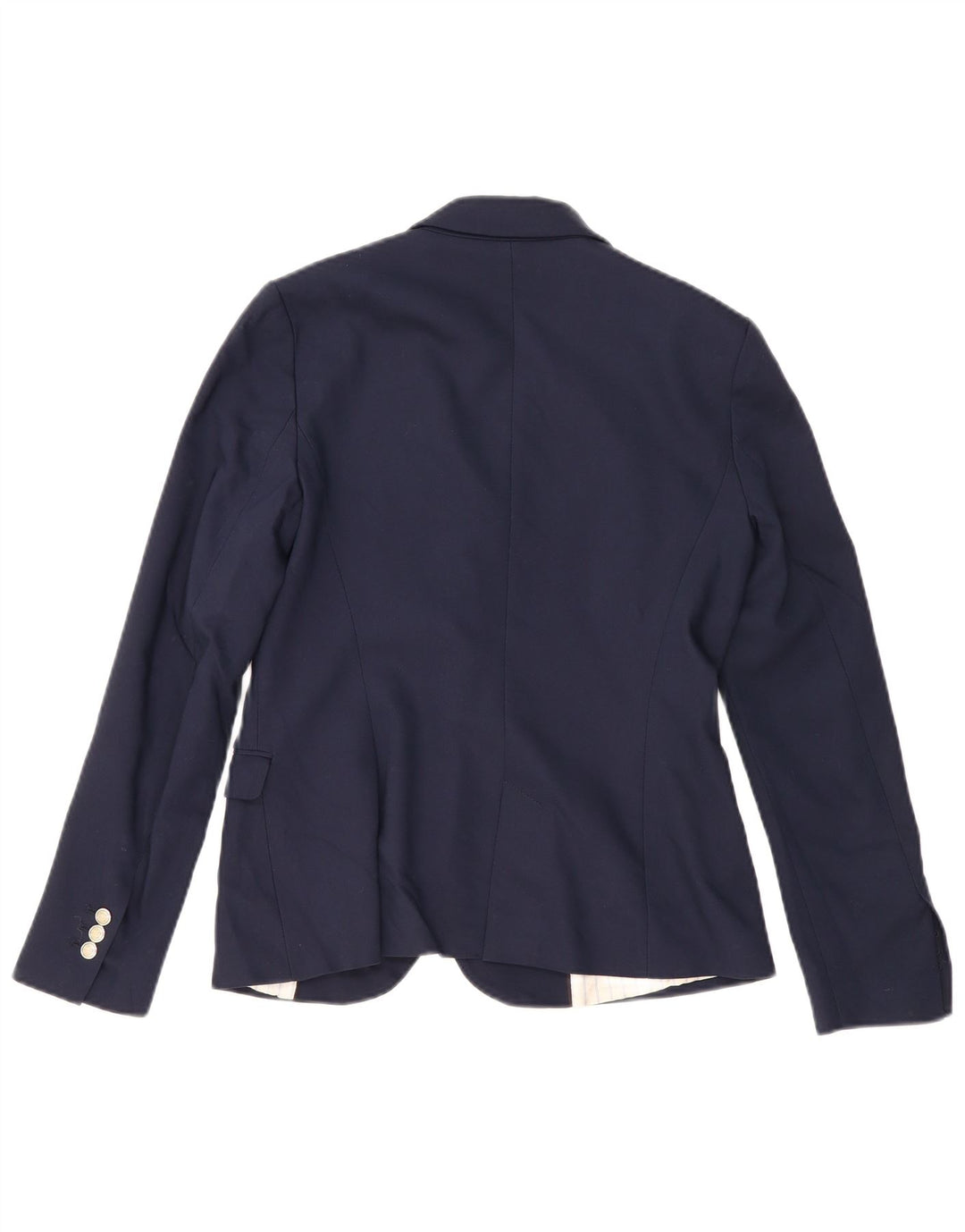 Giacca blazer da donna a 1 bottone Zara UK 12 poliestere blu navy medio