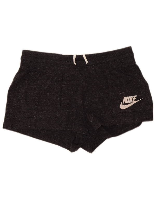 Pantaloncini sportivi Nike da donna UK 14 cotone screziato grigio medio