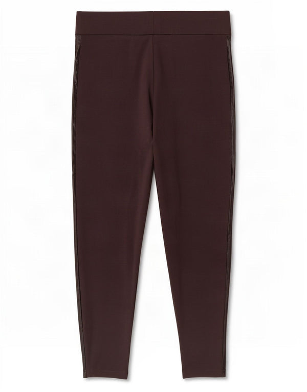 Leggings corti da donna Marks & Spencer UK 12 Viscosa bordeaux medio