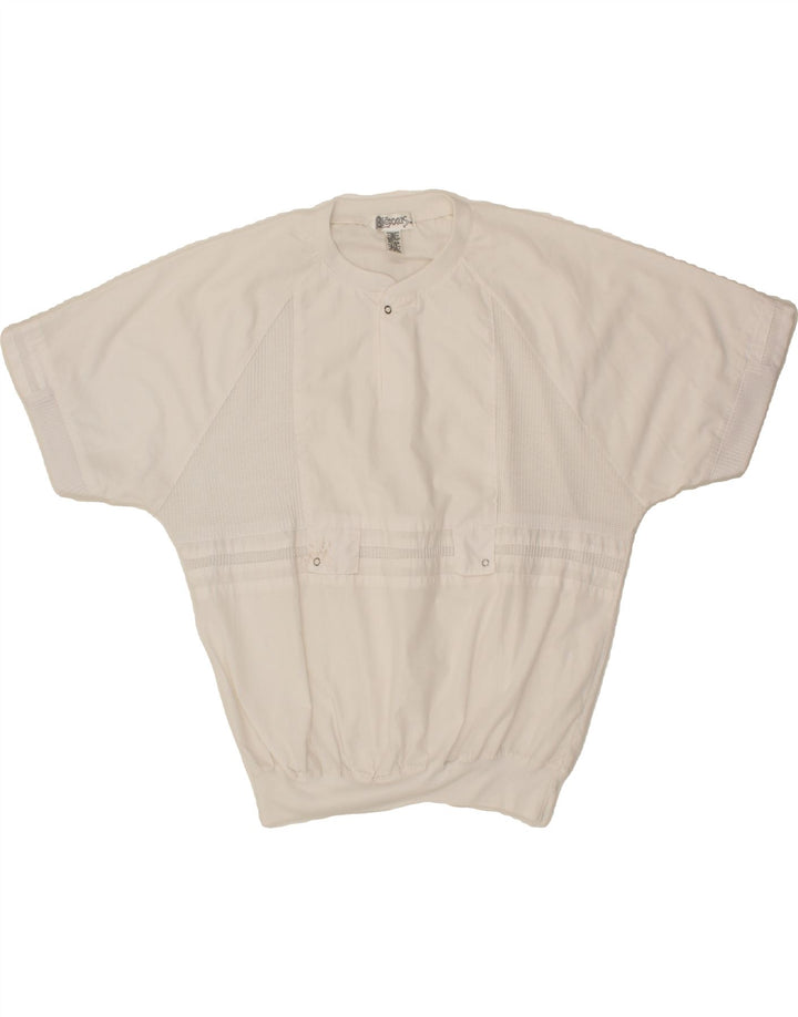 VINTAGE Womens Blouse Top UK 18 XL White Polyester Vintage Vintage and Second-Hand Vintage from Messina Hembry 
