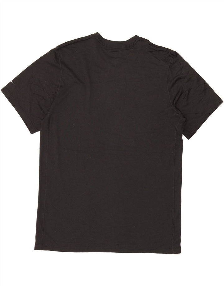 NIKE Mens Dri Fit Graphic T-Shirt Top Large Black Polyester Vintage Nike and Second-Hand Nike from Messina Hembry 