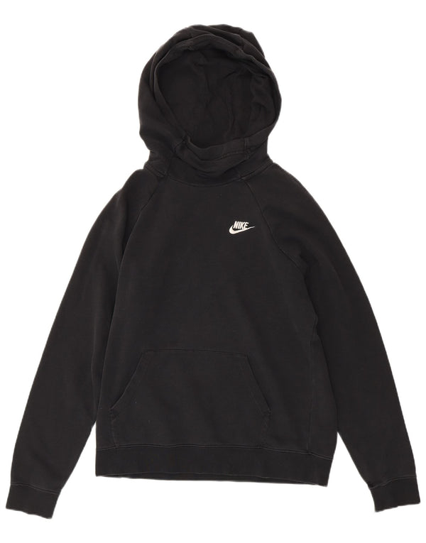 Maglione con cappuccio da donna NIKE UK 14 cotone nero medio