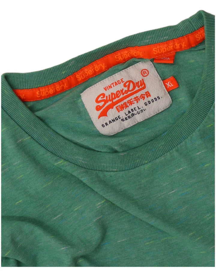 T-shirt da uomo Superdry Top XL verde chiazzato