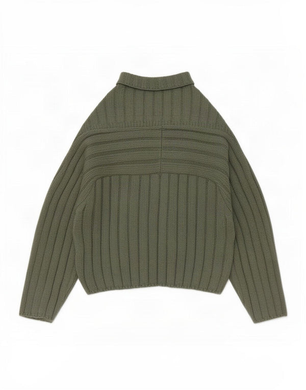 Topshop Maglione Bolero aperto da donna con maniche a 3/4 UK 12 Cotone verde medio