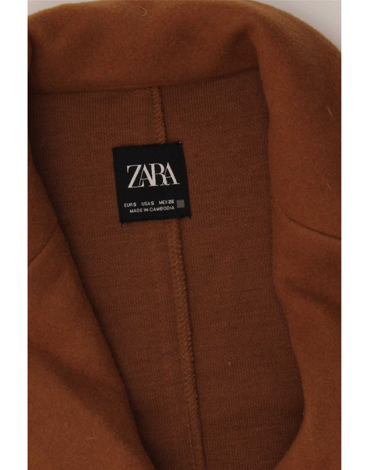 Soprabito aperto da donna Zara UK 10 piccolo poliestere beige