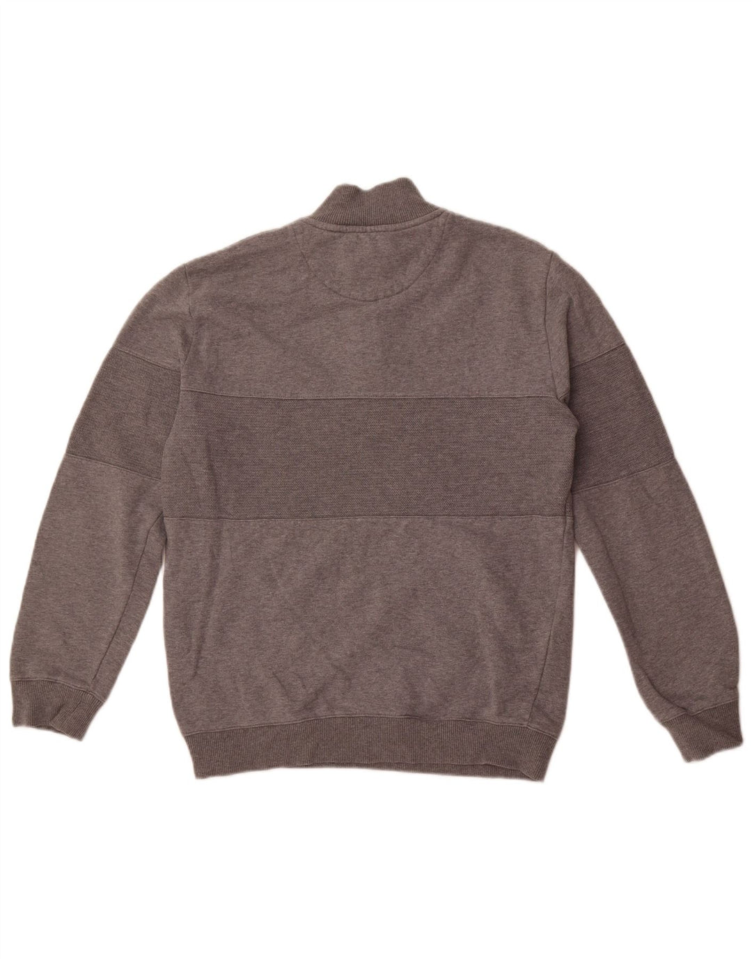 Felpa da uomo con collo con zip Lyle & Scott, cotone color block grigio medio