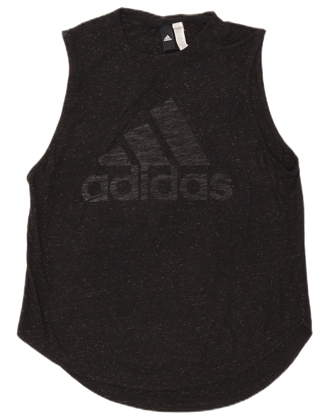 Canotta grafica da donna Adidas UK 12/14 media nera screziata