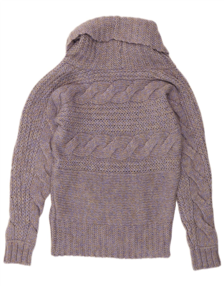 Maglione maglione a collo alto da donna Esprit UK 14 Lana viola medio