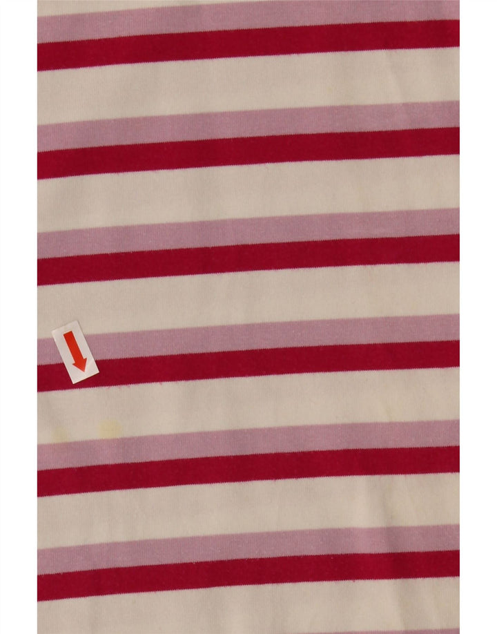 Polo Adidas da donna Climalite UK 16 grande poliestere a righe rosa