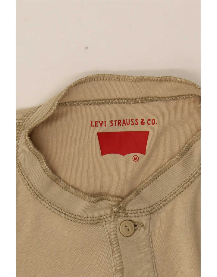 Maglietta Levi's da uomo a maniche lunghe beige medio
