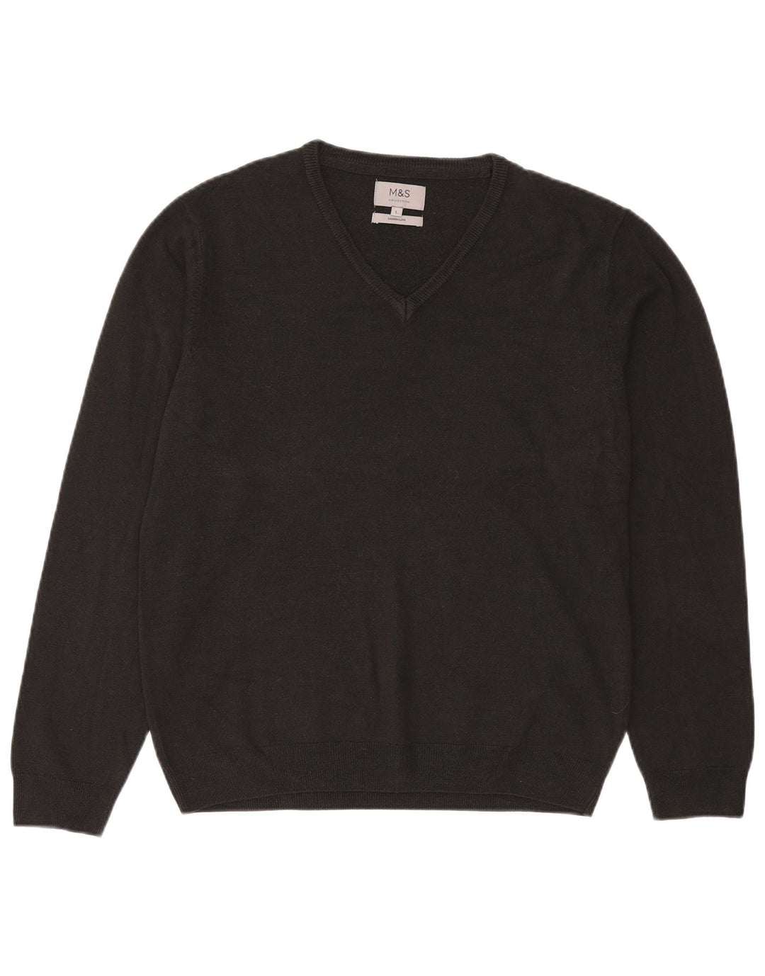 Maglione da uomo con scollo a V Marks & Spencer grande acrilico nero