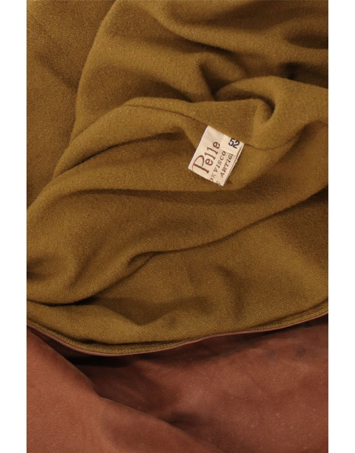 Giacca in pelle vintage da uomo IT 52 XL in pelle marrone