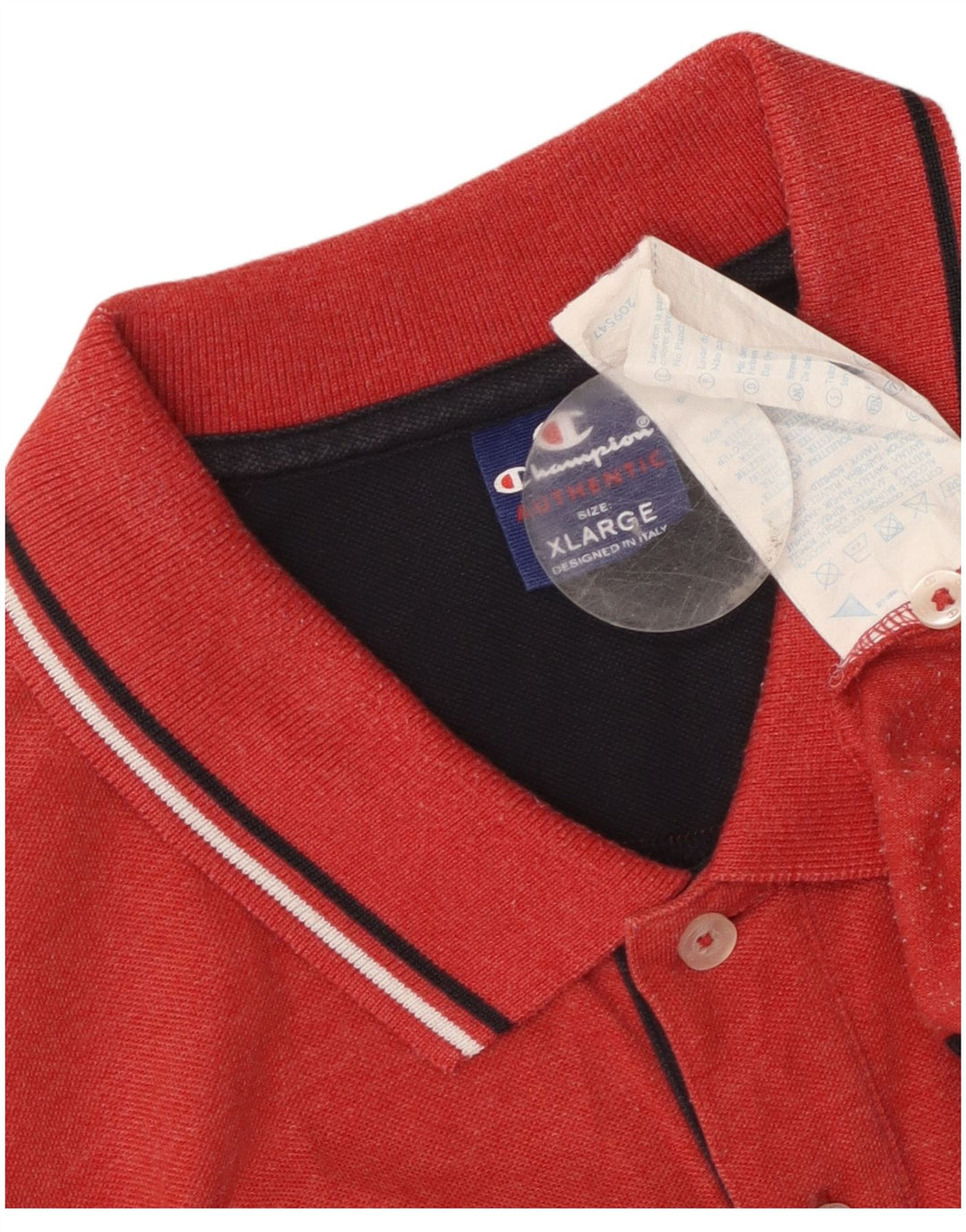 Polo da uomo Champion XL in cotone rosso